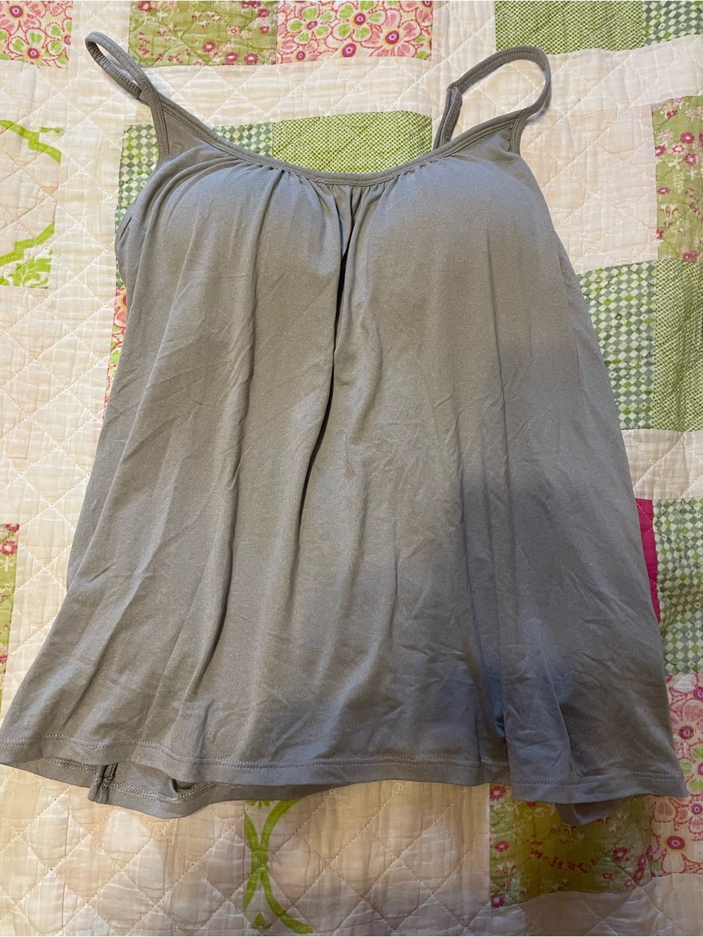 Women's Light Gray Spaghetti Strap Tank Top